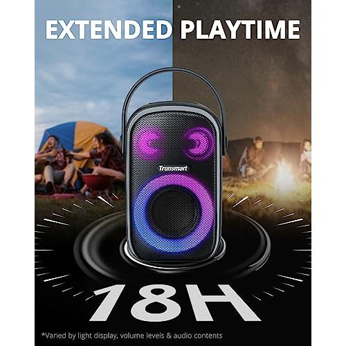 新発売 Tronsmart Halo 100 Portable Party Bluetooth Speaker， HIFI Sound Quality Subwoofer Bass to Pump Up Your Party.Wireless stereo pairing by APP，18H Playti