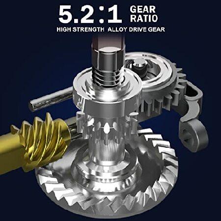 正規品質保証 Sougayilang フィッシングリール 超軽量スピニングリール アルミスプール付き 5.2:1 高速スピニングフィッシングリール 淡水ホワイト2000用