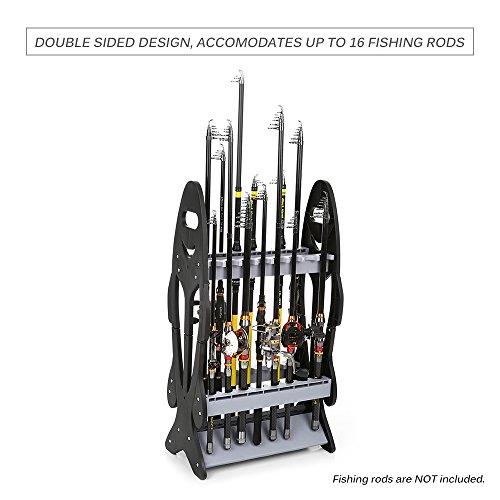 輸入品販売 doorslay 魚型 16 釣り竿ホルダー 収納ラック コンパクト 釣り竿スタンド オーガナイザー