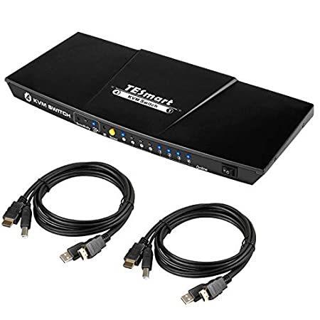 充実の品 2 with 3840x2160@30Hz 4X1 HDMI Switch KVM 4K TESmart Pcs Sup並行輸入品 Cables KVM 5ft PC切替器（KVM）
