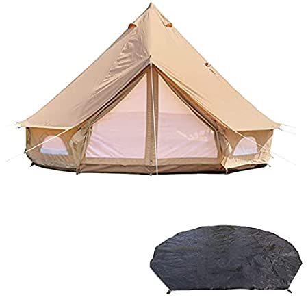 DANCHEL OUTDOOR 4 Season Cotton Canvas Yurt Tent 2 Stove Jacks with Footpri並行輸入品