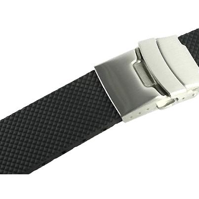Breitling ラバーベルト18-20 ブラック　Dバックル ブライトリング BREITLING 用 ベルト 20mm 非 純正 ラバーベルト