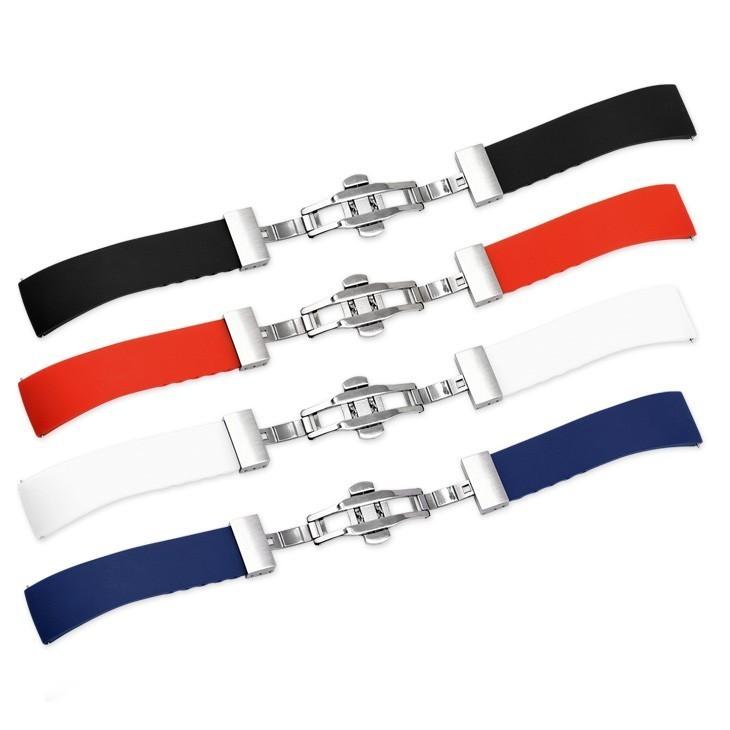 OMEGA クロノグラフ ラバーベルト OMEGA（オメガ） 「向け」輸入王オリジナル ラバー ベルト パターン4