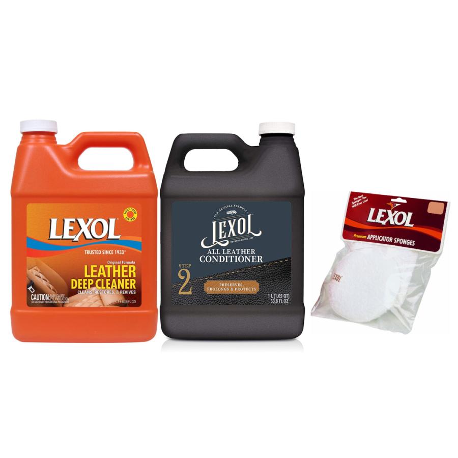 レクソル レザー クリーナー コンディショナー スポンジセット 1000ml