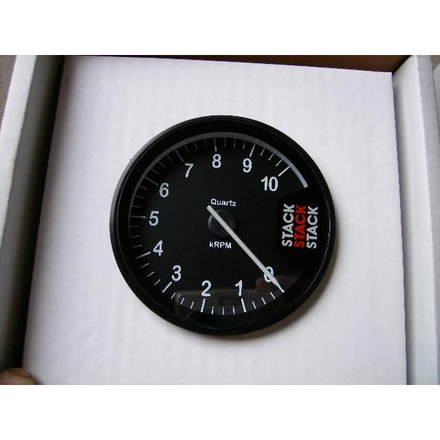 STACK タコメーター 未使用 STACK(スタック)タコメーター ST200 0-10000rpm 黒 : ゆにゅーや