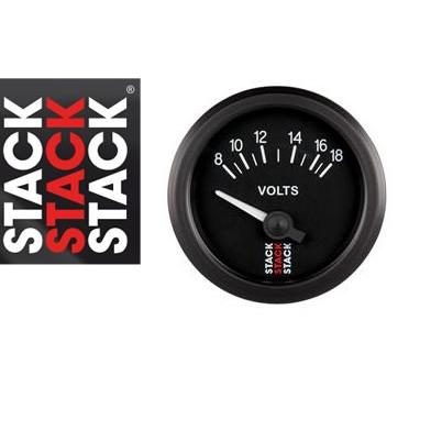 STACK(スタック) 電圧計 ST3216 黒 52mm φ52