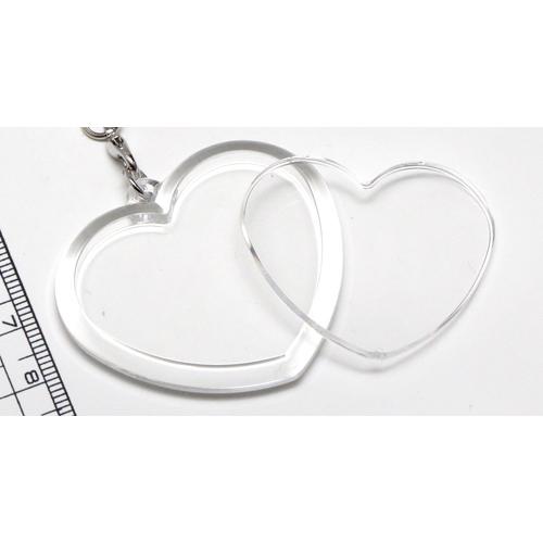 アクリルフォトフレーム】ハメパチ ハート型 フォトサイズ34mm