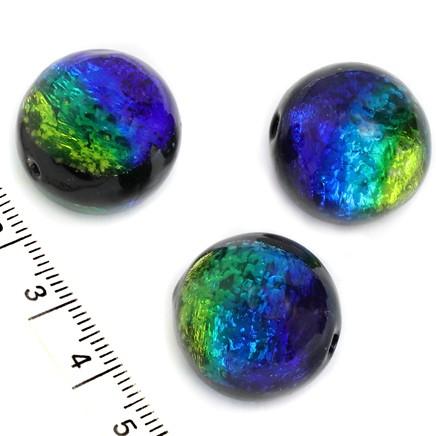純銀箔入り 蓄光ほたるmm 暗闇で光る蛍 ブルーグリーン 1個 2穴 沖縄ホタルガラス ホタル石 琉球ホタル 蜻蛉玉 トンボ玉 ビーズ 蓄光 クラフトハウス 通販 Yahoo ショッピング