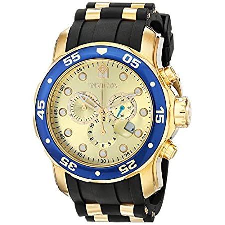選ぶなら Chronograph Diver Pro 腕時計 特別価格[インヴィクタ]Invicta Gold 1788 Watch Rubber Black Dial バングル