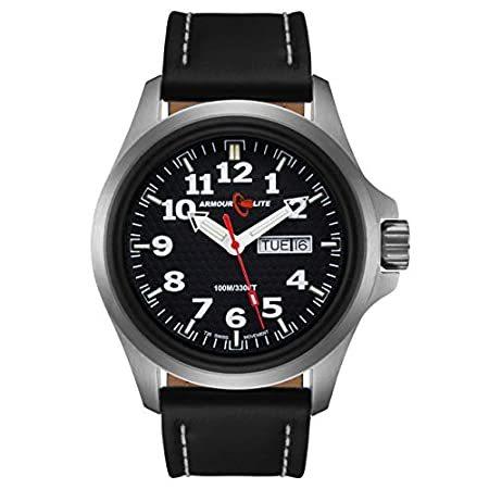 印象のデザイン 特別価格Armourlite Dial – Blackレザーバンド Officerシリーズal801 Watch – Black バングル