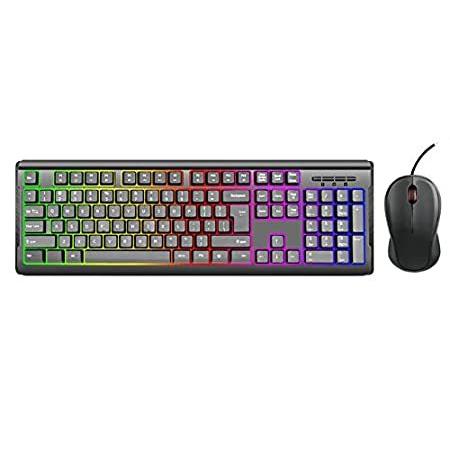 ファッションなデザイン Wired Backlit Rainbow KB-RP2169C 特別価格iMicro USB Mouse and Keyboard その他キーボード、アクセサリー