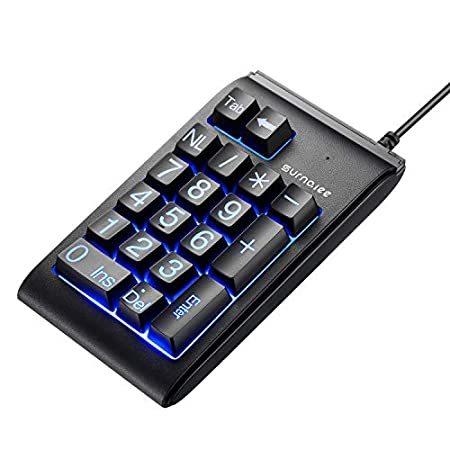 新作商品 Keypad Numeric Wired Print Large SurnQiee Pad, Number 特別価格USB with LED Colors 3 その他キーボード、アクセサリー