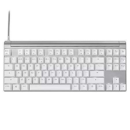 新品同様 White Keys 87 Wired 2.0 USB Keyboard Gaming 特別価格Teerwere Backlit Swit MX Cherry その他キーボード、アクセサリー