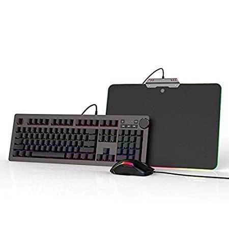 保障できる Keyboard 特別価格Mechanical and Linkage Lighting Pad Light Rgb Macro Game Set Mouse その他キーボード、アクセサリー