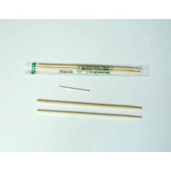 割り箸(OP完封竹丸太さ5ｍｍ箸) 1ケース(4,000膳入)長さ20cm 　竹丸箸 (楊枝入)  100膳入　40袋 | 