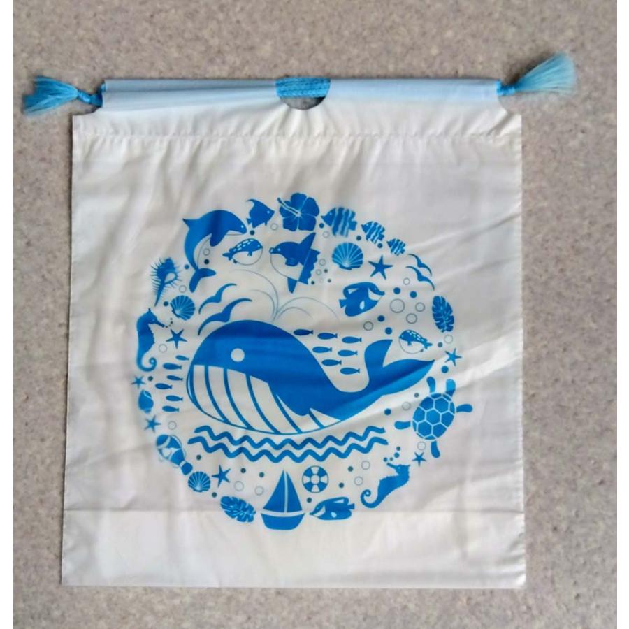 (送料無料）子供巾着袋アクアリウム５０枚　　配送クリックポストの為日時・時間指定はできません。 | 