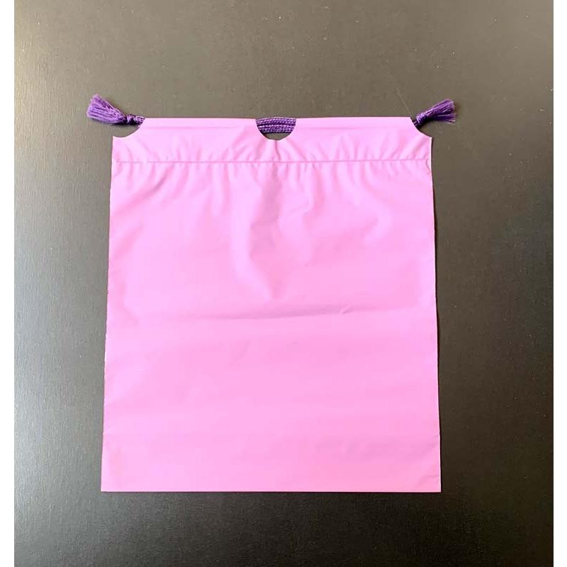 巾着袋 ホテル 旅館アメニティ(和風一重梨地 紫)50枚セット