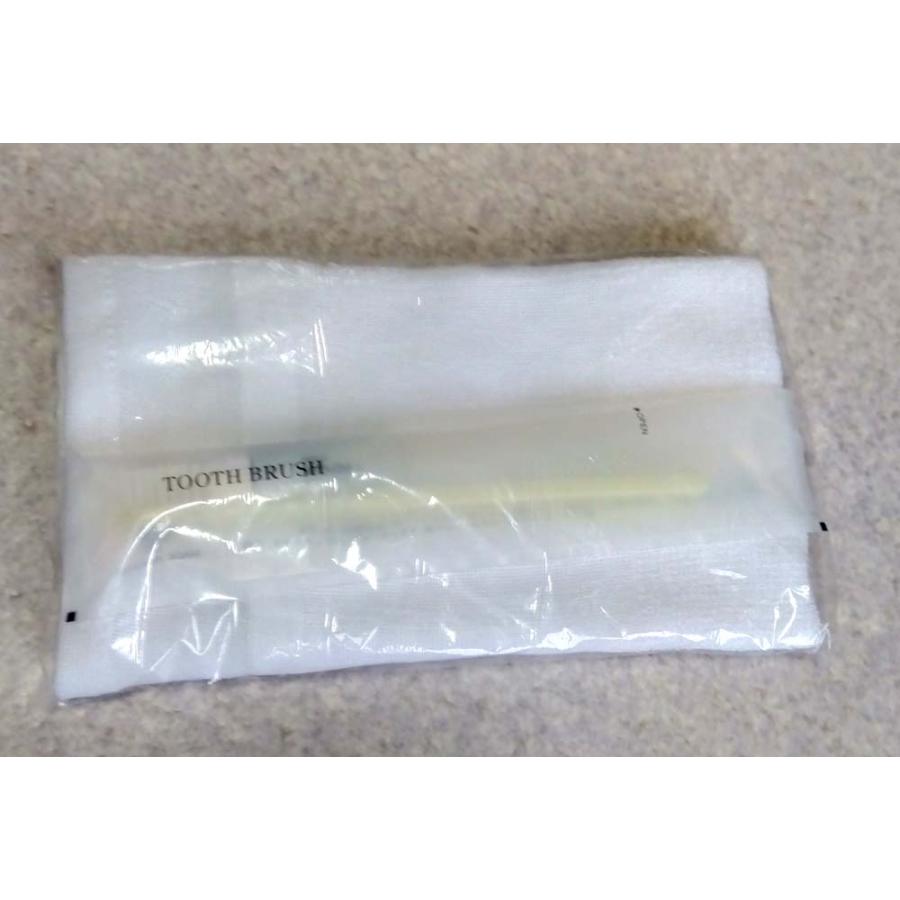 （送料無料）タオル120匁白ハブラシ入り（旅館、ホテル客室用白タオルハブラシ入りセット）（200セット)（北海道、沖縄、離島、は別途送料がかかります。） | 