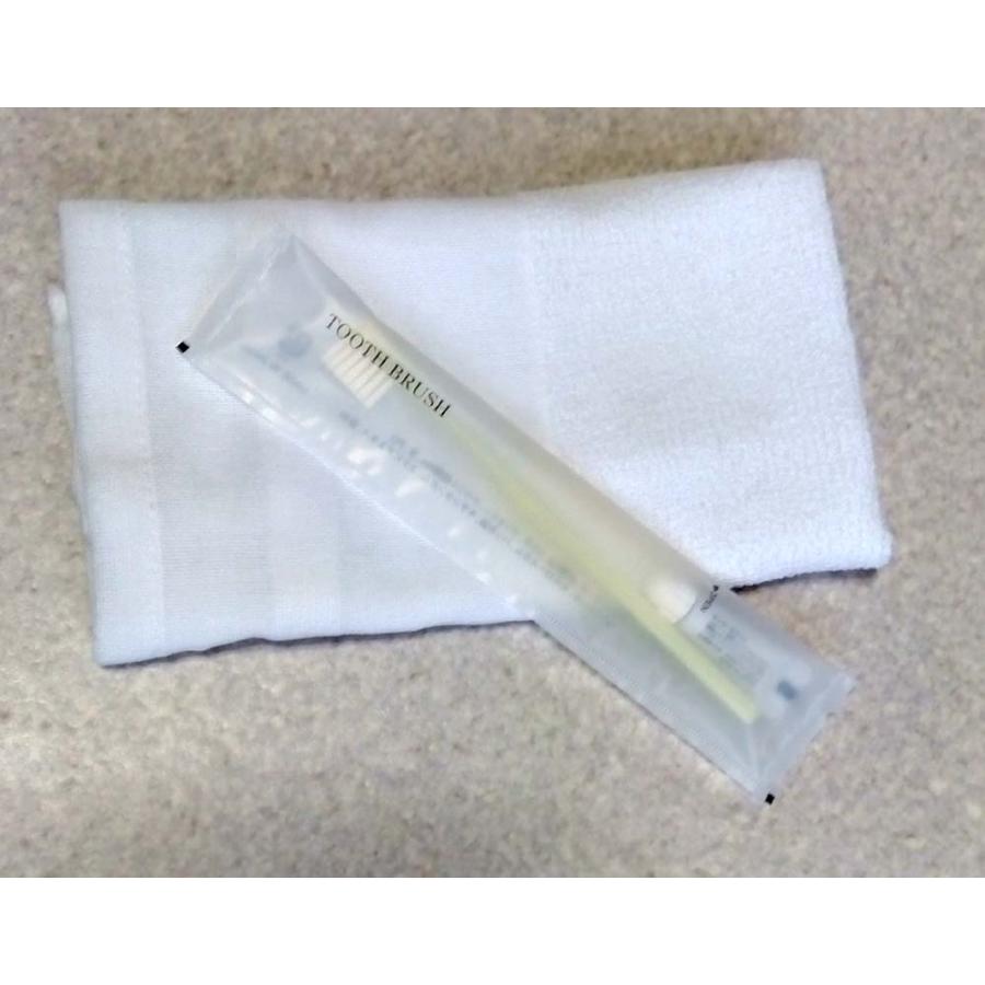（送料無料）タオル160匁白ハブラシ入り（旅館、ホテル客室用白タオルハブラシ入りセット）（200セット)  （北海道、沖縄、離島、は別途送料がかかります。） |  | 01