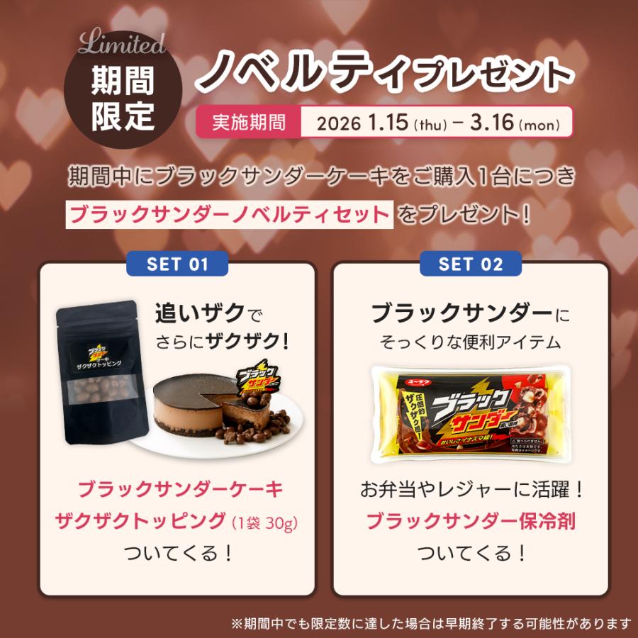 ブラックサンダー ケーキ 冷凍 チョコケーキ 4号 有楽製菓 アイス