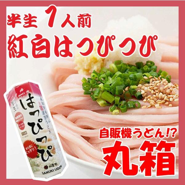 讃岐うどん 半生 讃想 紅白うどん はっぴっぴ 1人前 丸箱 つゆ付 ご自宅 在宅 個包装 Yr 276 讃岐うどんのゆらくや 通販 Yahoo ショッピング