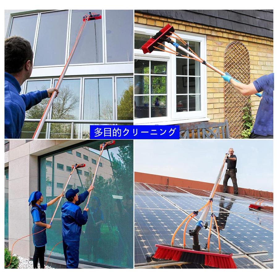 太陽光パネル 洗浄ブラシ3?12M給水伸縮ブラシ,延長ポール 窓 太陽光パネル 洗浄ブラシ3?12M給水伸縮ブラシ,延長ポール 窓