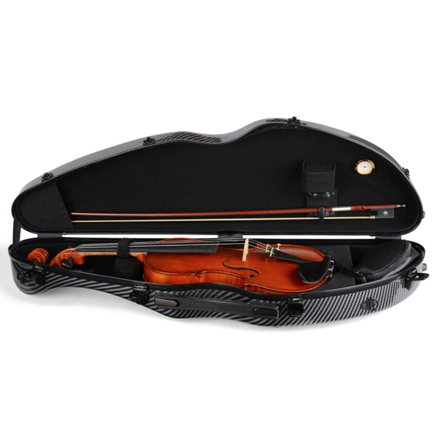 GEWA バイオリン ヴァイオリンケース 4/4サイズ 弓2本収納可能 湿度計