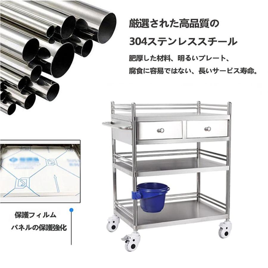 医療用ワゴン、移動式ステンレス鋼の医療機器のトロリー、耐食性 医療用ワゴン、移動式ステンレス鋼の医療機器のトロリー、耐食性