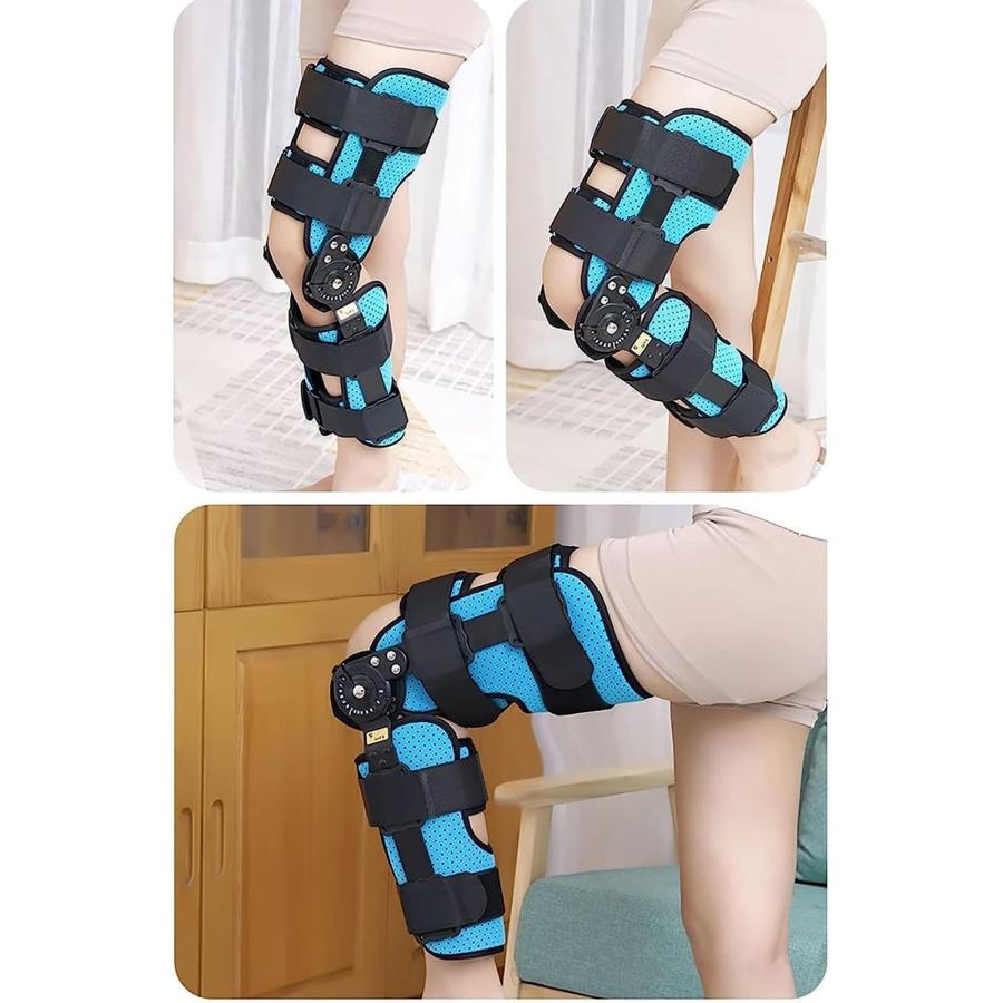 膝サポート 下肢装具のサポート ヒンジ付き 膝ブレースサポート 調整