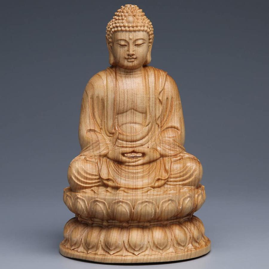 仏像 木製 釈迦如来像 お釈迦様 置物 12cm 天然 崖柏木 本尊 仏像 木製 釈迦如来像 お釈迦様 置物 12cm 天然 崖柏木 本尊