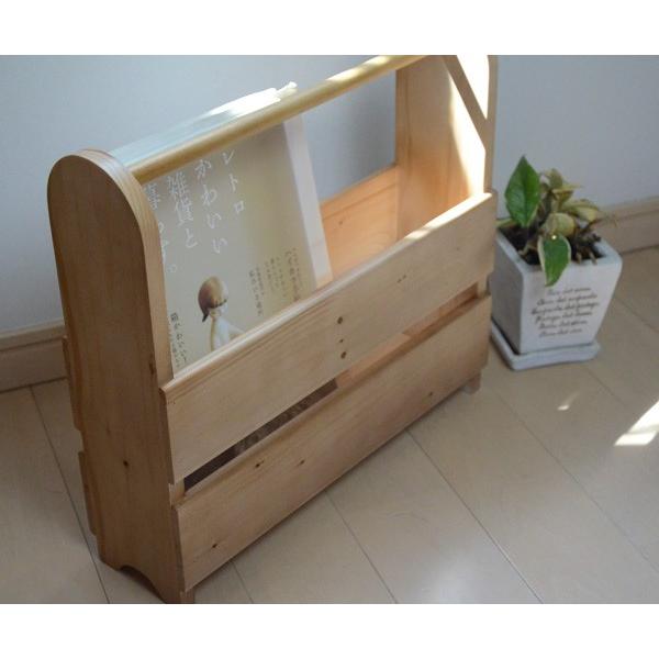 木製マガジンラック ナチュラルブラウン 』( スリム 薄型 持ち運び