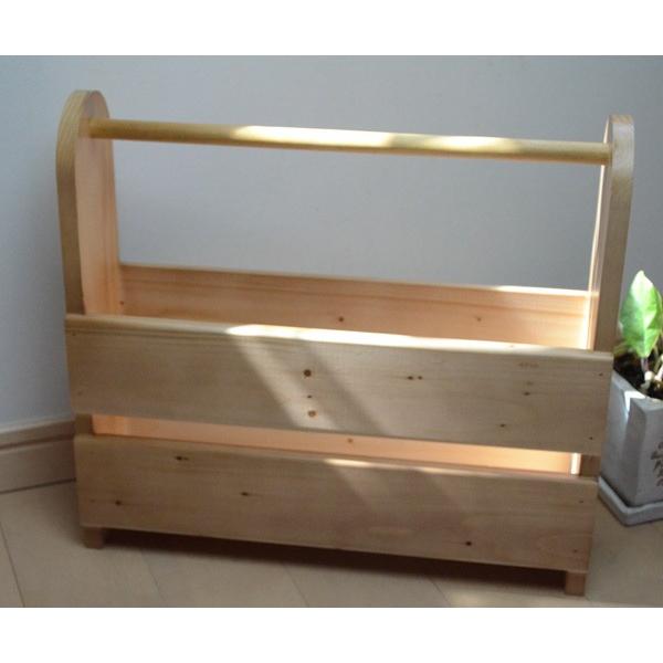 木製マガジンラック ナチュラルブラウン 』( スリム 薄型