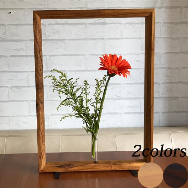 フラワーフレームb4 一輪挿し 壁掛け 木製 フラワーベース 花瓶 グリーン 植物 花 飾る 収納 プランター おしゃれ 76 Off