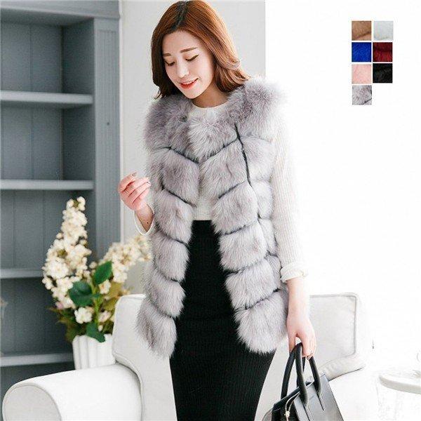 ファーベスト レディース 毛皮ベスト チョッキ 毛皮チョッキ アウター 袖なし フワフワ フェイクファー 22秋冬 新作 Jsfs 1422 1 Sangara 通販 Yahoo ショッピング