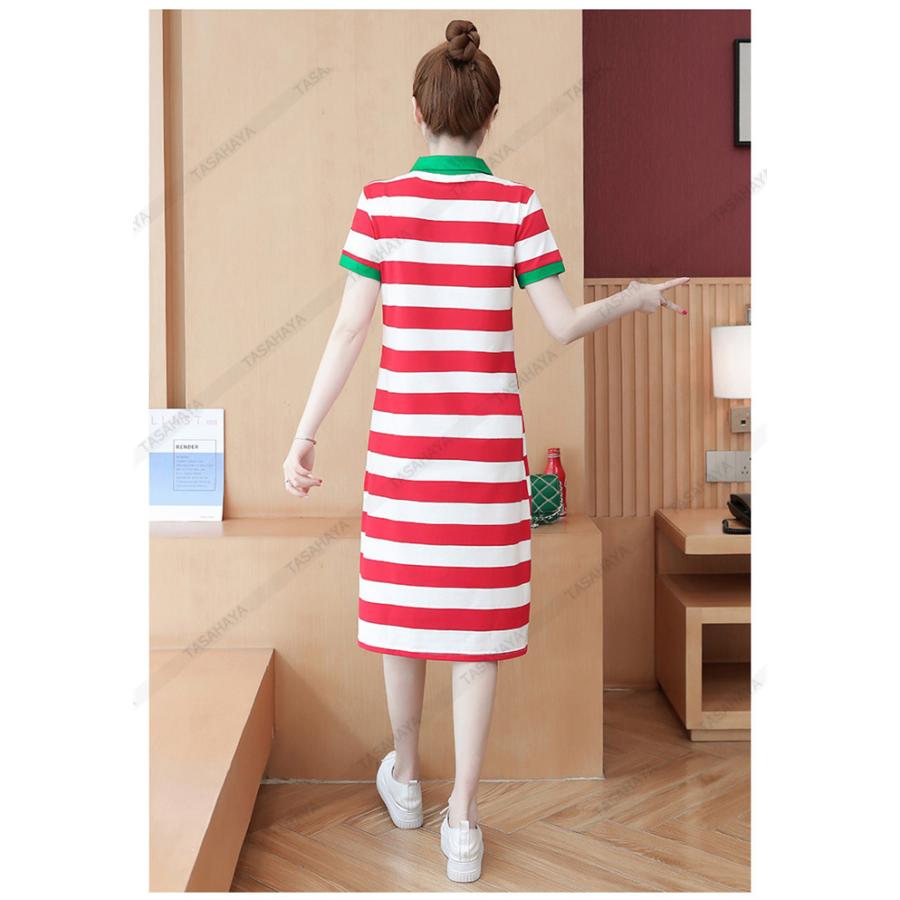 最大84 オフ ゴルフワンピース ポロワンピース レディース 半袖 ドレス マキシワンピース 横縞 ポロシャツ 女性用 スポーツウェア テニス ロングt 通気吸汗 夏 Originaljustturkey Com