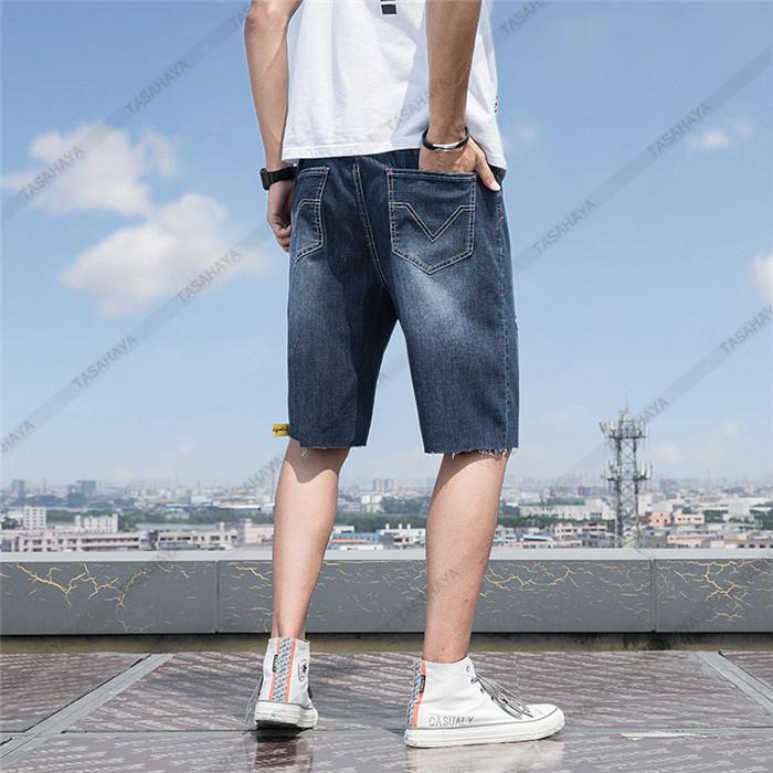 デニムパンツ ショートパンツ メンズ ジーンズ ダメージ 短パン 半ズボン ゆったり Gパン 大きいサイズ 伸縮ウェスト 柔軟 通気 夏 Sbq 336 Sangara 通販 Yahoo ショッピング