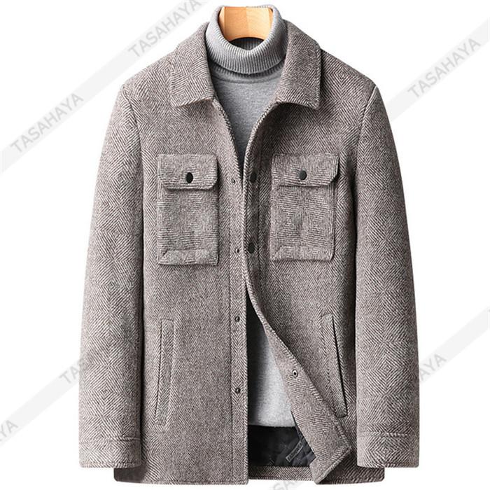 種類豊富な品揃え ビジネスジャケット 中綿入り ラシャコート ウールジャケット メンズ メルトンコート テーラードジャケット 暖かい ウール混紡 ジャケット 男性用メルトンコート 通勤ジャケット カーゴ風 冬服 紳士服 コート アウター