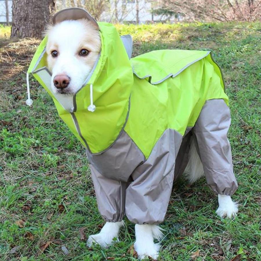 犬用レインコート 犬レインコート 犬カッパ ドッグウェア 散歩 雨用 ペット  中型犬 大型犬 (後（背）開き) Isdy 【送料無料】｜yurikao｜12