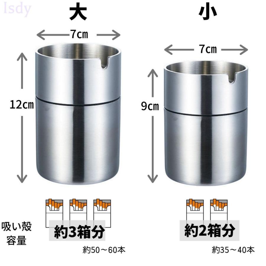 【送料無料】 灰皿 車用 蓋付き 車 大容量 ステンレス 車載 はいざら ロングサイズ つや消し加工 おしゃれ 高級感 Isdy RSL｜yurikao｜06