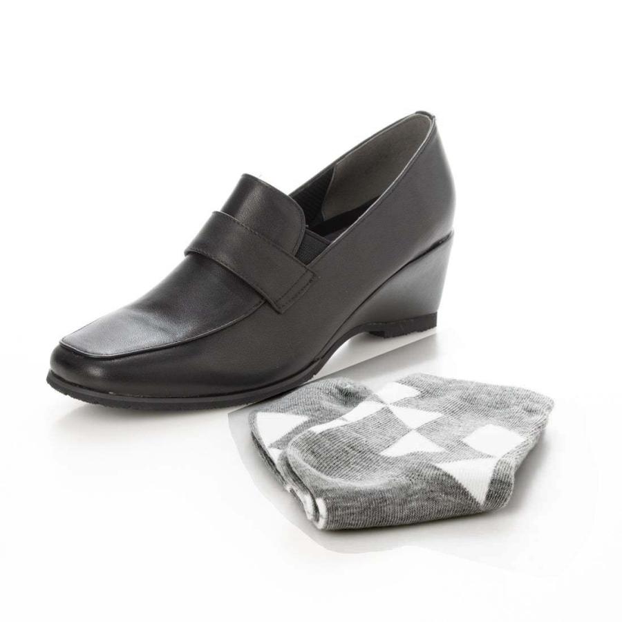 パンプス ローファー 靴下 ソックス 外反母趾 本革 旅行 秋 冬 レディース 黒 通勤 仕事 オフィス 歩きやすい 疲れない 履きやすい 日本製 Yuriko Matsumoto 5544set01 Yuriko Matsumoto 通販 Yahoo ショッピング