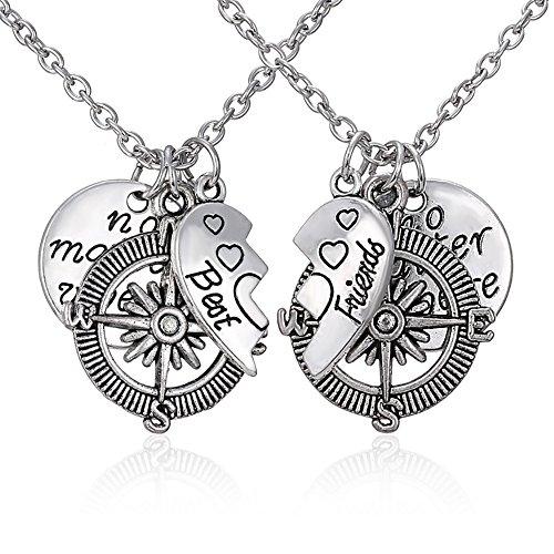 限定品 2個カップルbest Friends母娘ラブハートパズル犬タグネックレスキーチェーンハートmatching Engraved No Matter Wh ネックレス ペンダント Www Theopengate Org Il