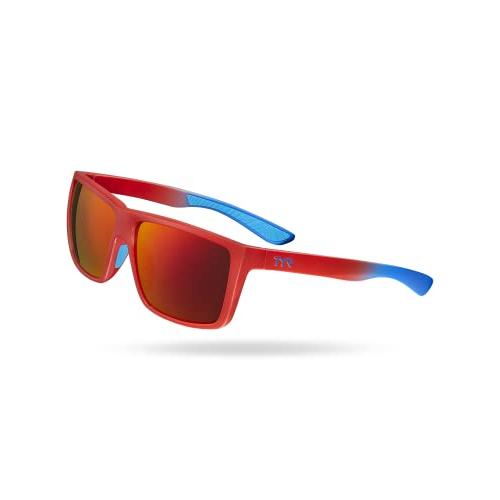 Men's TYR Ventura Size One Red, Rectangular, Polarized Sunglasses HTS Sport サングラス 当社の