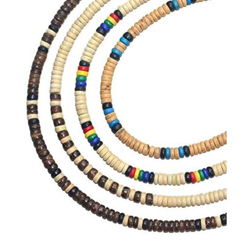 送料無料 即納 Native Treasure メンズ ココビーズサーファーネックレス 4個セット並行輸入品 ネックレス ペンダント Baskincoffee Vicom Corp Com