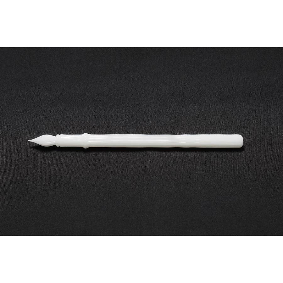 OFUNAGLASS ガラスペン 丸軸 白 筋入り : 有隣堂ヤフーショッピング店