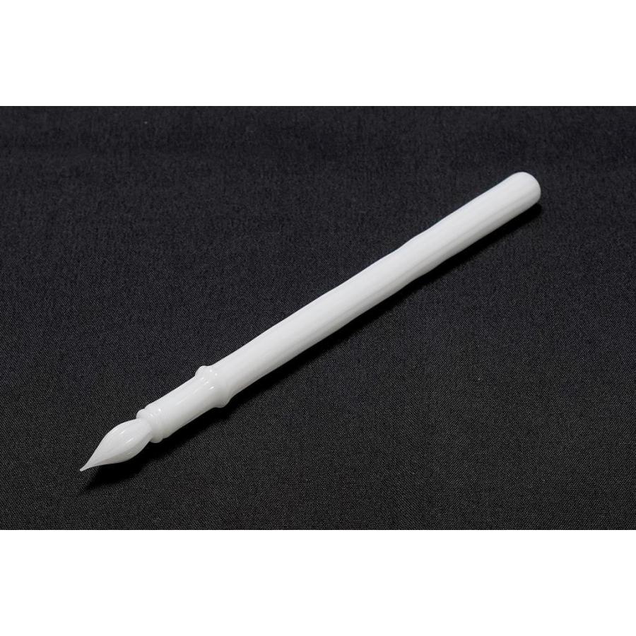 OFUNAGLASS ガラスペン 丸軸 白 筋入り : 有隣堂ヤフーショッピング店