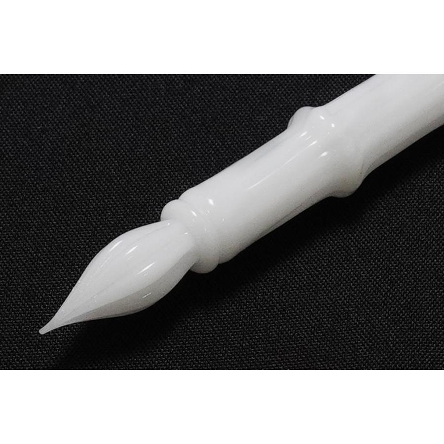 OFUNAGLASS ガラスペン 丸軸 白 筋入り : 有隣堂ヤフーショッピング店