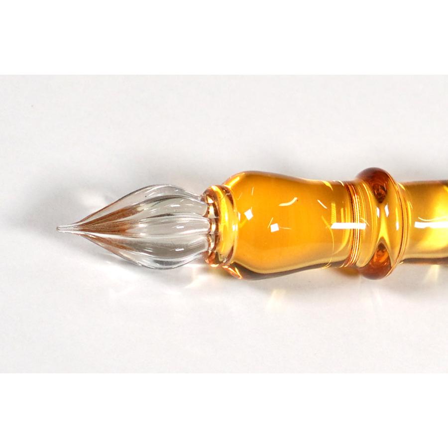 OFUNAGLASS ブッコローイメージガラスペン オレンジ×ピンク＆有隣堂