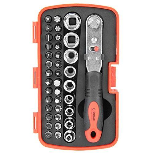 E-Value ドライバー&amp;ビット・ソケットセット 38pcs 家具の組み立て・メンテナンス用 EMT-38C E-Value ドライバー&ビット・ソケットセット 38pcs 家具の組み立て