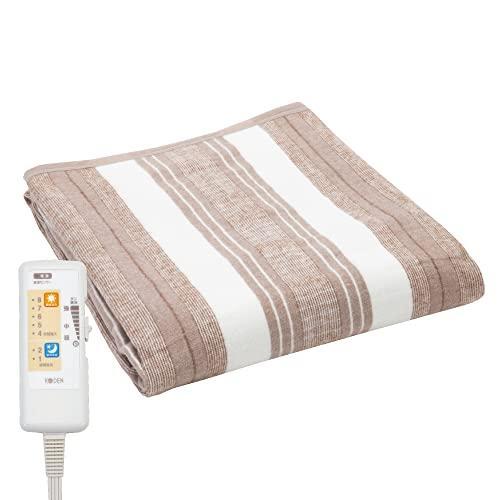 広電(KODEN) 電気毛布 掛け 敷き 188×130cm ブラウン 洗える 抗菌防臭 おやすみおはようタイマー 室温センサー 12hOFF スライド温度調節 広電(KODEN) 電気毛布 掛け 敷き 188×130cm ブラウン 洗える 抗菌防臭
