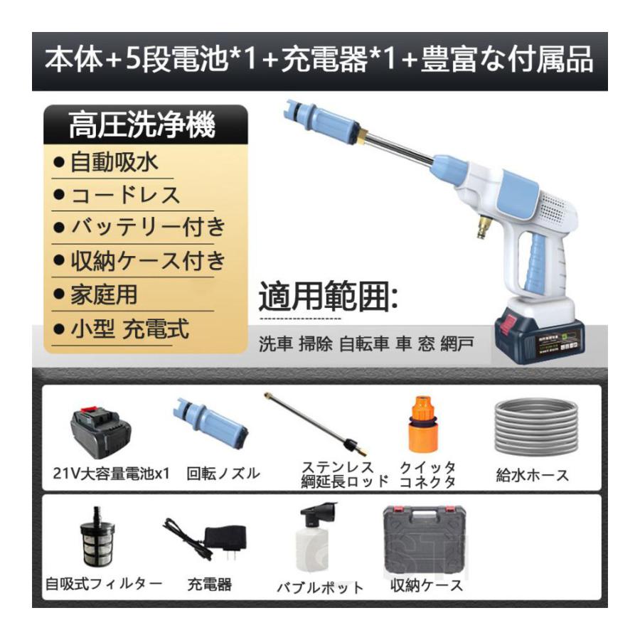 【2024福袋】高圧洗浄機 コードレス 充電式 マキタ18Vバッテリー対応 ハンディ クリーナー バッテリー付き 強力 家庭用 洗車タオル 電動工具 洗車 大掃除 自吸式｜yuriwww-shop｜16